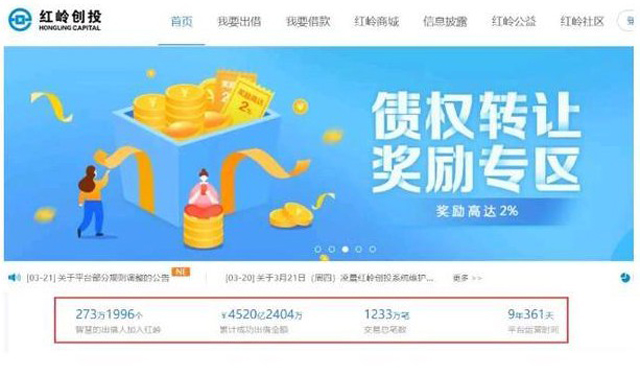 廣東地區最大網貸平臺紅嶺創投宣布清盤